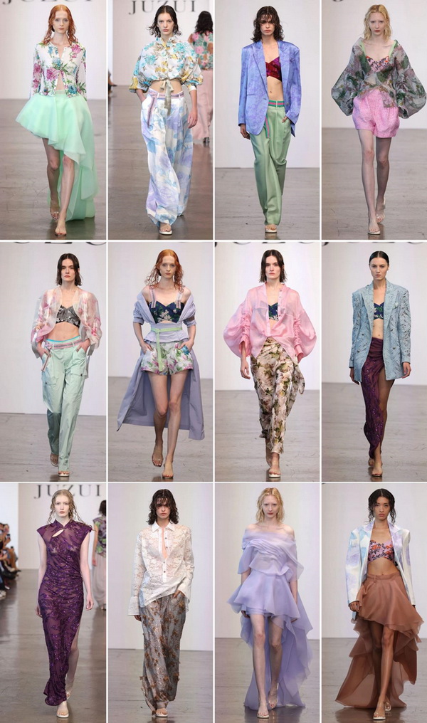 玖姿JUZUI創(chuàng)意總監(jiān)王陶2025春夏紐約時(shí)裝周&ldquo;盛開&rdquo;花樣新中式